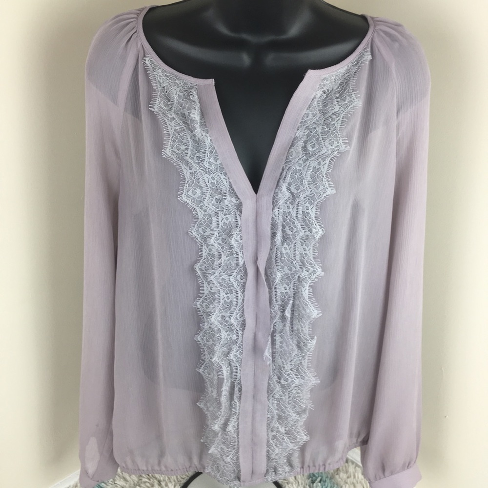 Sheer Long Sleeve Blouse